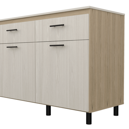 Modulo Inferior Cocina Vionel  Rovere Niebla 180 Cm