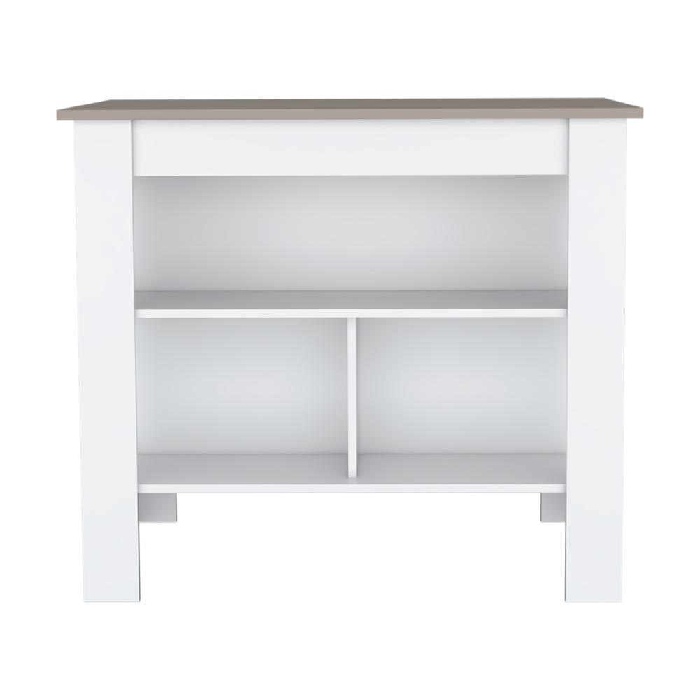 Barra De Cocina Serima Rovere Y Blanco