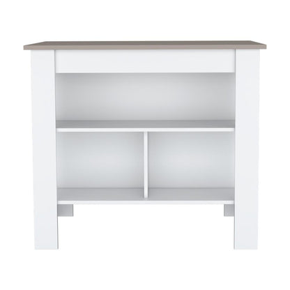Barra De Cocina Serima Rovere Y Blanco