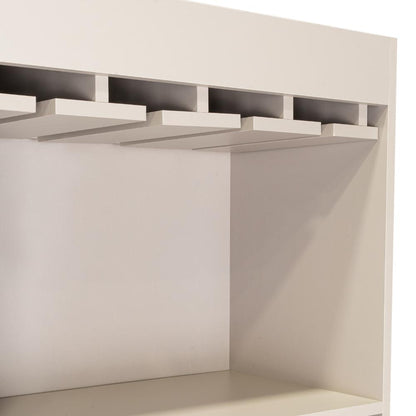 Bar Isabella, Cocoa, Con Dos Puertas Abatibles Y Espacio Para Almacenar Copas