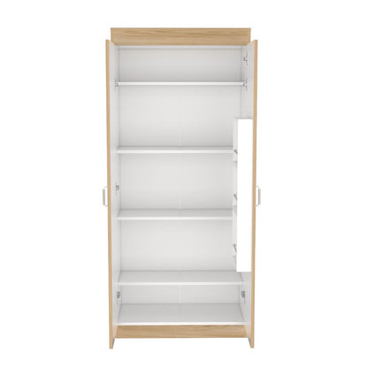 Mueble Alacena Lyssy  Fresno Y Blanco