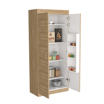 Mueble Alacena Lyssy  Fresno Y Blanco