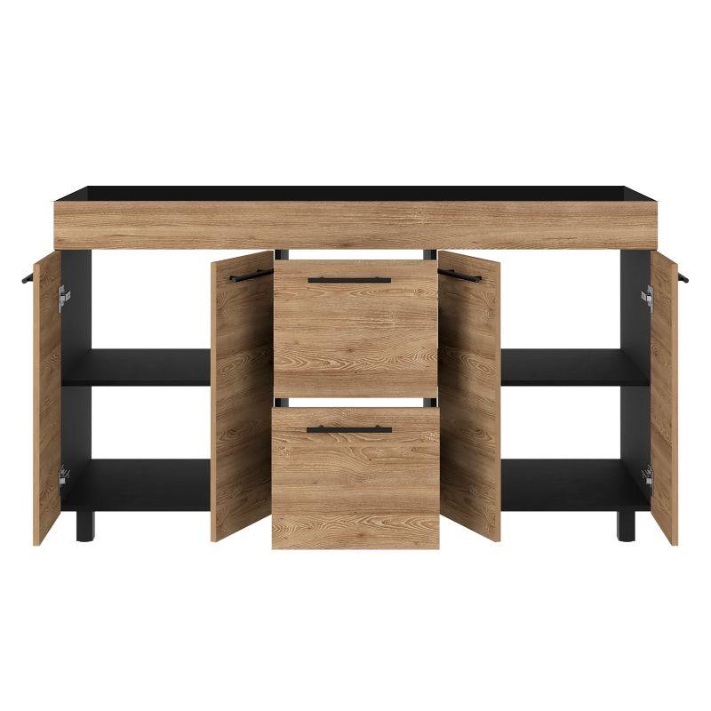 Gabinete Inferior Gucci Miel Y Wengue 150 Cm