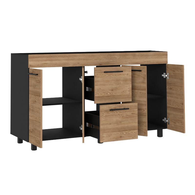 Gabinete Inferior Gucci Miel Y Wengue 150 Cm