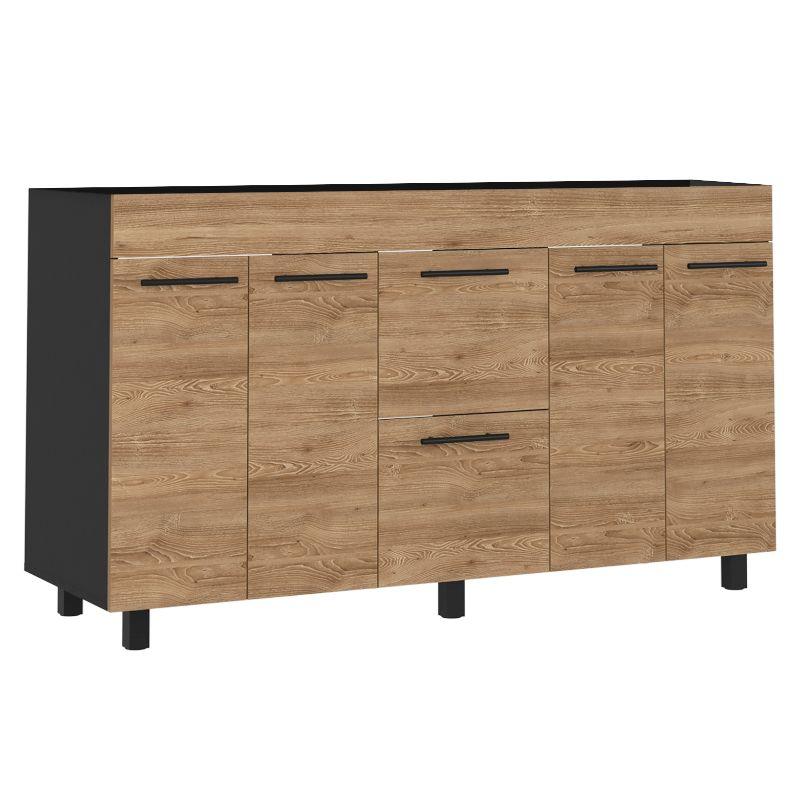 Gabinete Inferior Gucci Miel Y Wengue 150 Cm