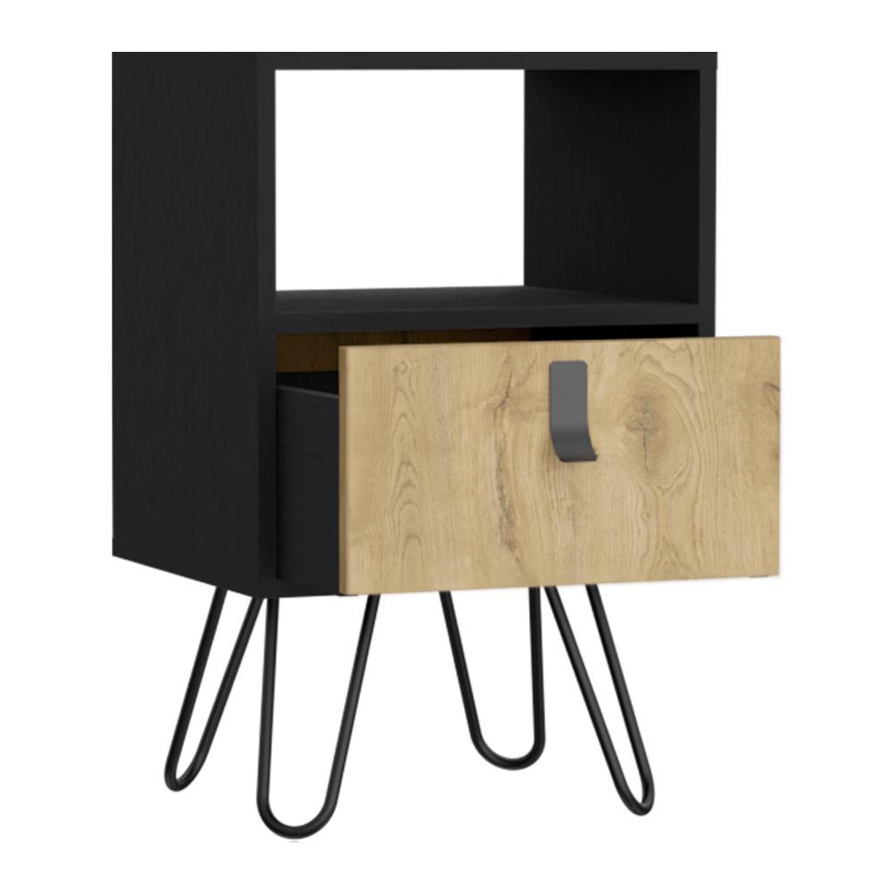 Mesa De Noche Revali Wengue Y Macadamia B