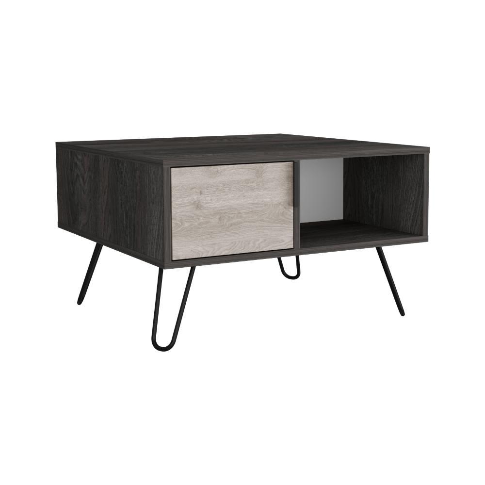 Mesa De Centro Velren Blanco Y Ceniza