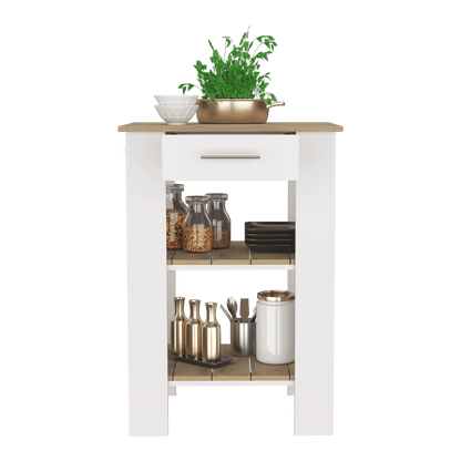 Barra De Cocina Serima Blanco Y Macadamia B