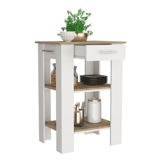 Barra De Cocina Serima Blanco Y Macadamia B