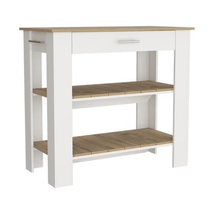 Barra De Cocina Serima Blanco Y Macadamia