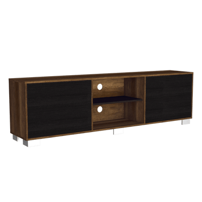 Rack Tv Tyvora Color Caramelo Y Wengue Para Tv De  80''