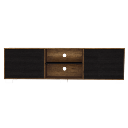 Rack Tv Tyvora Color Caramelo Y Wengue Para Tv De  80''