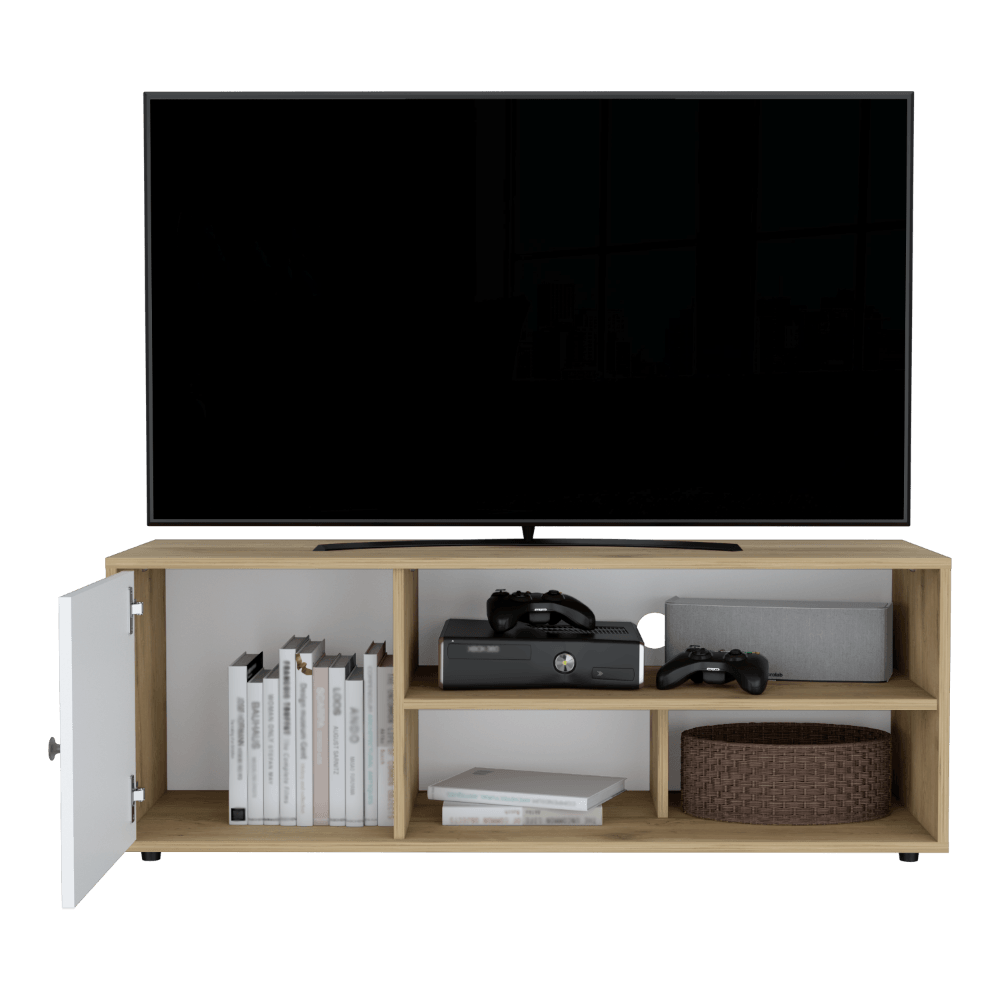 Mesa Para Tv Sovari Macadamia Y Blanco Para Tv De 55"