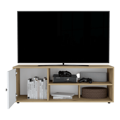 Mesa Para Tv Sovari Macadamia Y Blanco Para Tv De 55"