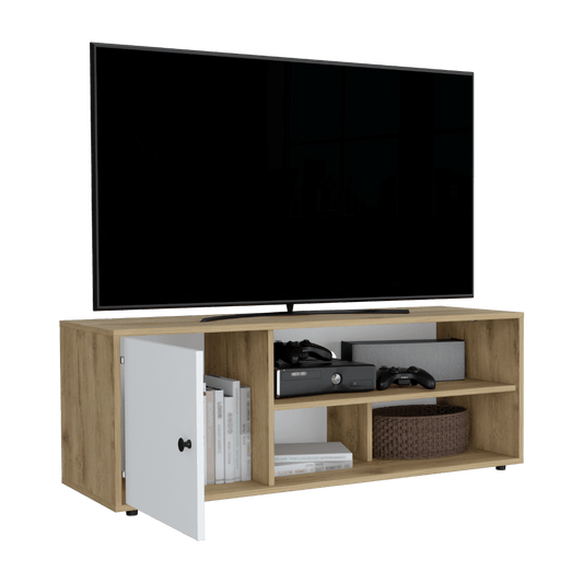 Mesa Para Tv Sovari Macadamia Y Blanco Para Tv De 55"
