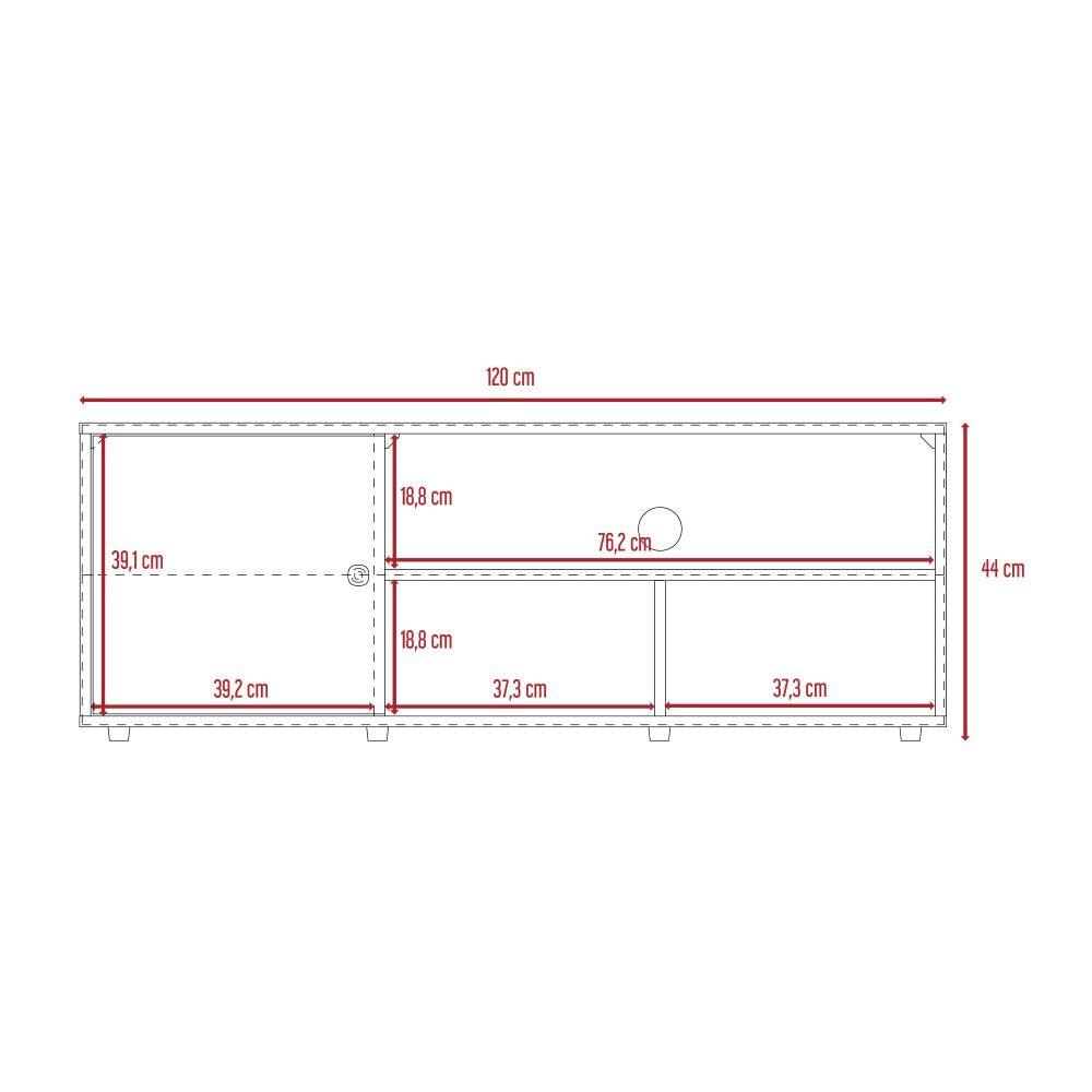 Mesa Para Tv Sovari Macadamia Y Blanco Para Tv De 55"