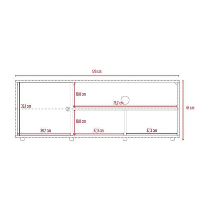 Mesa Para Tv Sovari Macadamia Y Blanco Para Tv De 55"