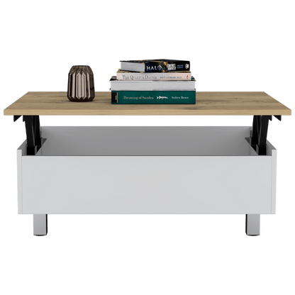 Mesa De Centro Yuniva (1C) Blanco Mqz+Macadamia 297.5X80X54.5 Cm