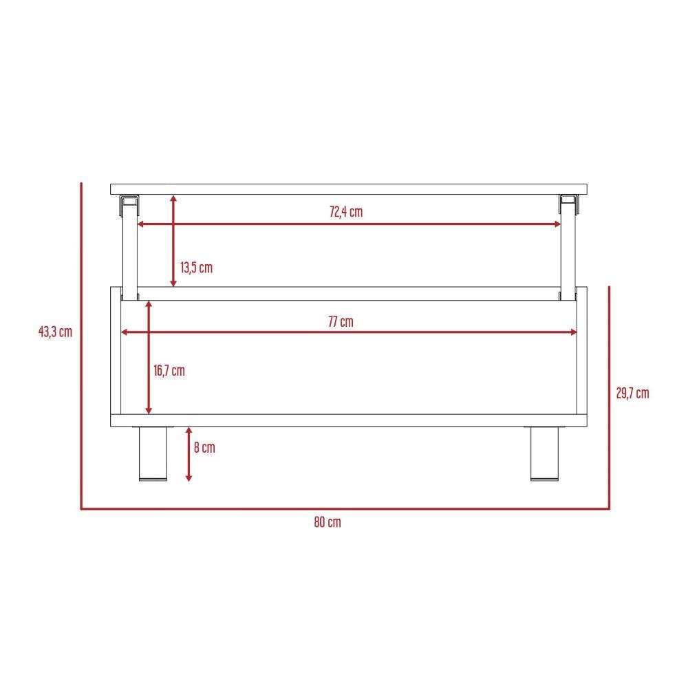 Mesa De Centro Yuniva (1C) Blanco Mqz+Macadamia 297.5X80X54.5 Cm
