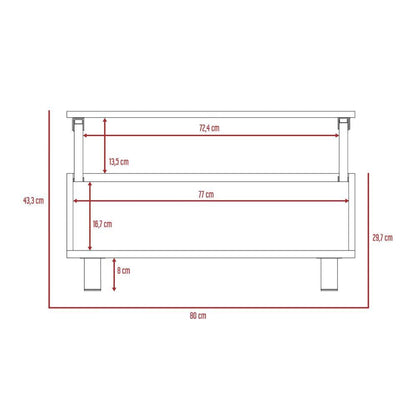 Mesa De Centro Yuniva (1C) Blanco Mqz+Macadamia 297.5X80X54.5 Cm