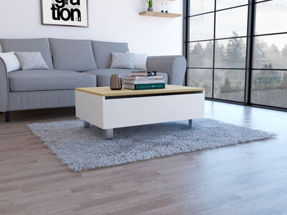 Mesa De Centro Yuniva (1C) Blanco Mqz+Macadamia 297.5X80X54.5 Cm
