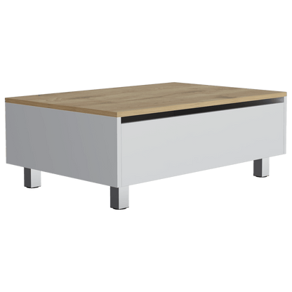 Mesa De Centro Yuniva (1C) Blanco Mqz+Macadamia 297.5X80X54.5 Cm