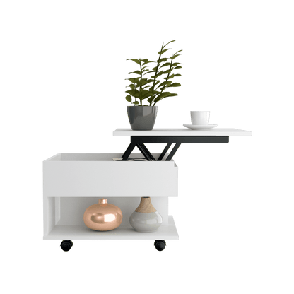 Mesa De Centro Arelva Lift Top Blanco