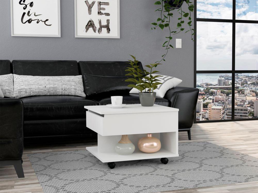 Mesa De Centro Arelva Lift Top Blanco