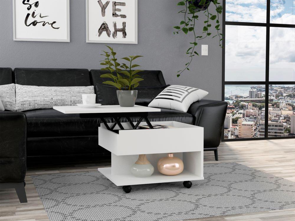Mesa De Centro Arelva Lift Top Blanco