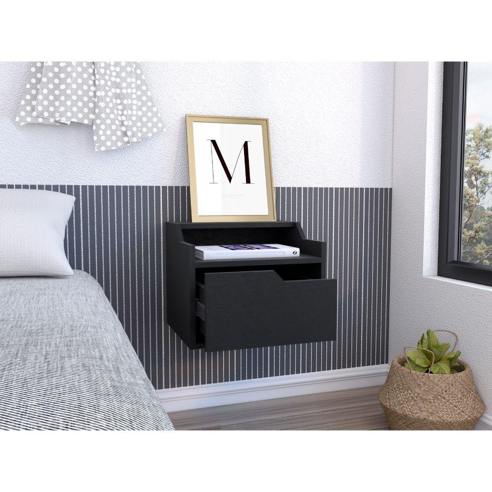 Mesa De Noche Flotante Vureya Wengue