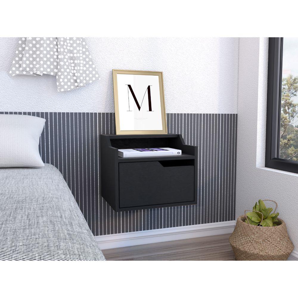 Mesa De Noche Flotante Vureya Wengue