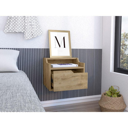 Mesa De Noche Flotante Vureya Macadamia