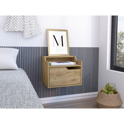 Mesa De Noche Flotante Vureya Macadamia