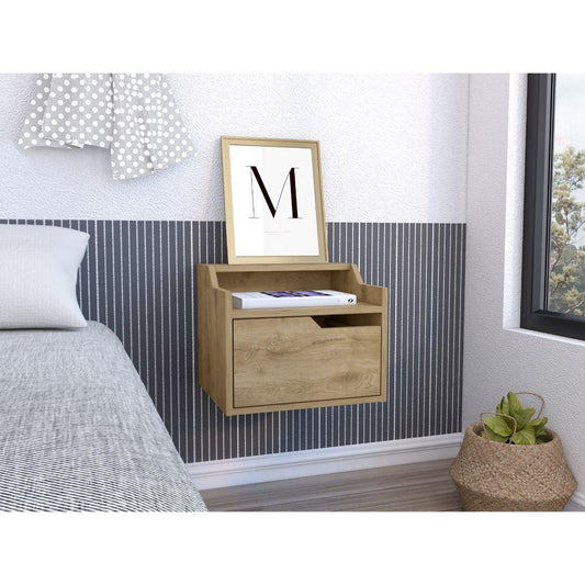 Mesa De Noche Flotante Vureya Macadamia