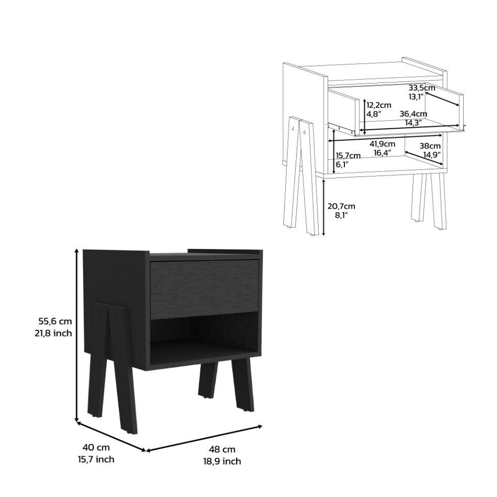 Mesa De Noche Nybora Wengue