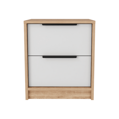 Mesa De Noche Okria Blanco  Y Miel