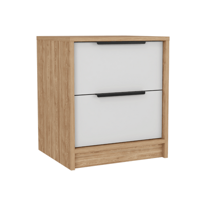 Mesa De Noche Okria Blanco  Y Miel