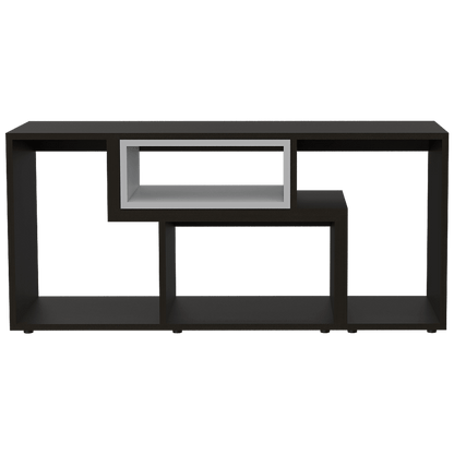 Mesa Para Tv Veluna Wengue Y Blanco Para Tv De 50"