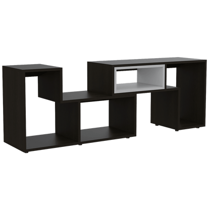 Mesa Para Tv Veluna Wengue Y Blanco Para Tv De 50"