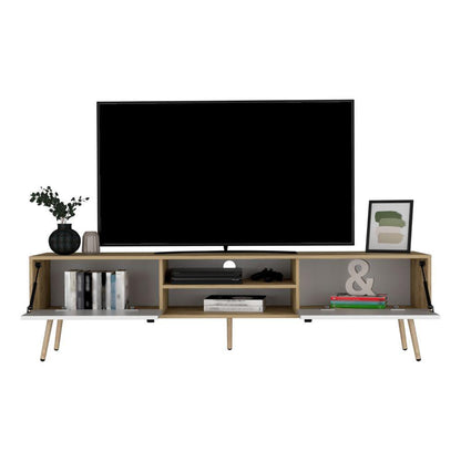 Rack Para Tv 75''  Revali  Macadamia Blanco