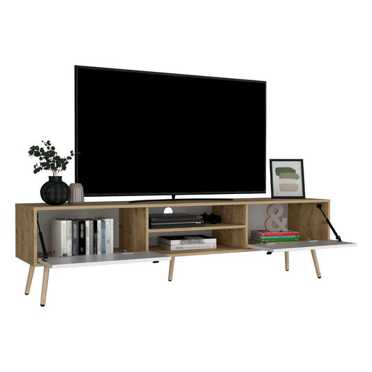 Rack Para Tv 75''  Revali  Macadamia Blanco