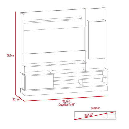 Mesa Para Tv Bahia Duna Y Plomo Para Tv De 60"