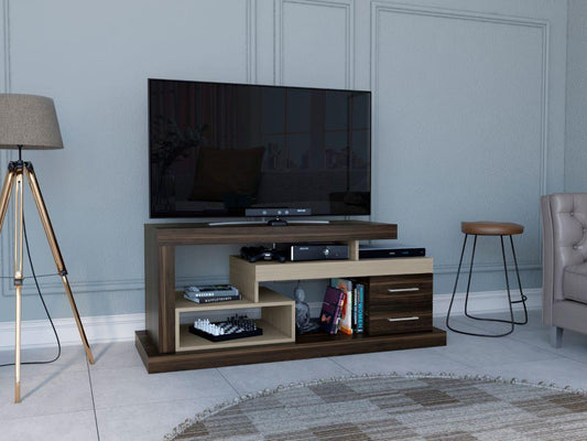 Mesa Para Tv Tuyrane Taupe Y Nacar