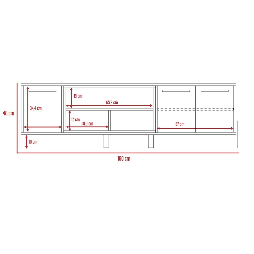 Rack Para Tv Zalune  Duna Wengue Para Tv De 65"