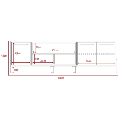 Rack Para Tv Zalune  Duna Wengue Para Tv De 65"
