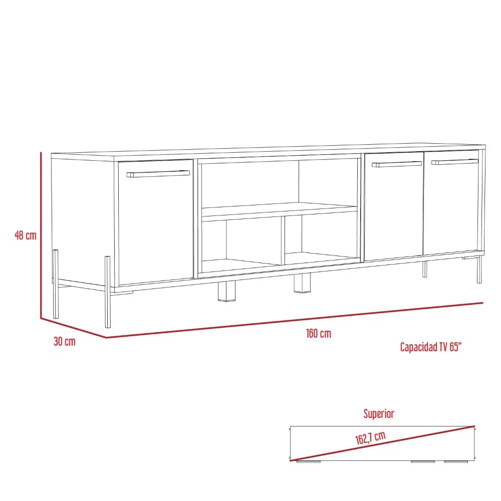 Rack Para Tv Zalune  Duna Wengue Para Tv De 65"