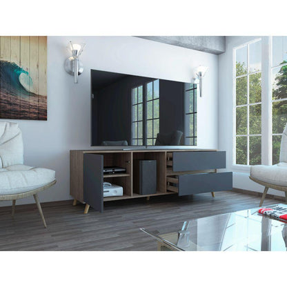 Rack Para Tv Jureli  Miel + Plomo