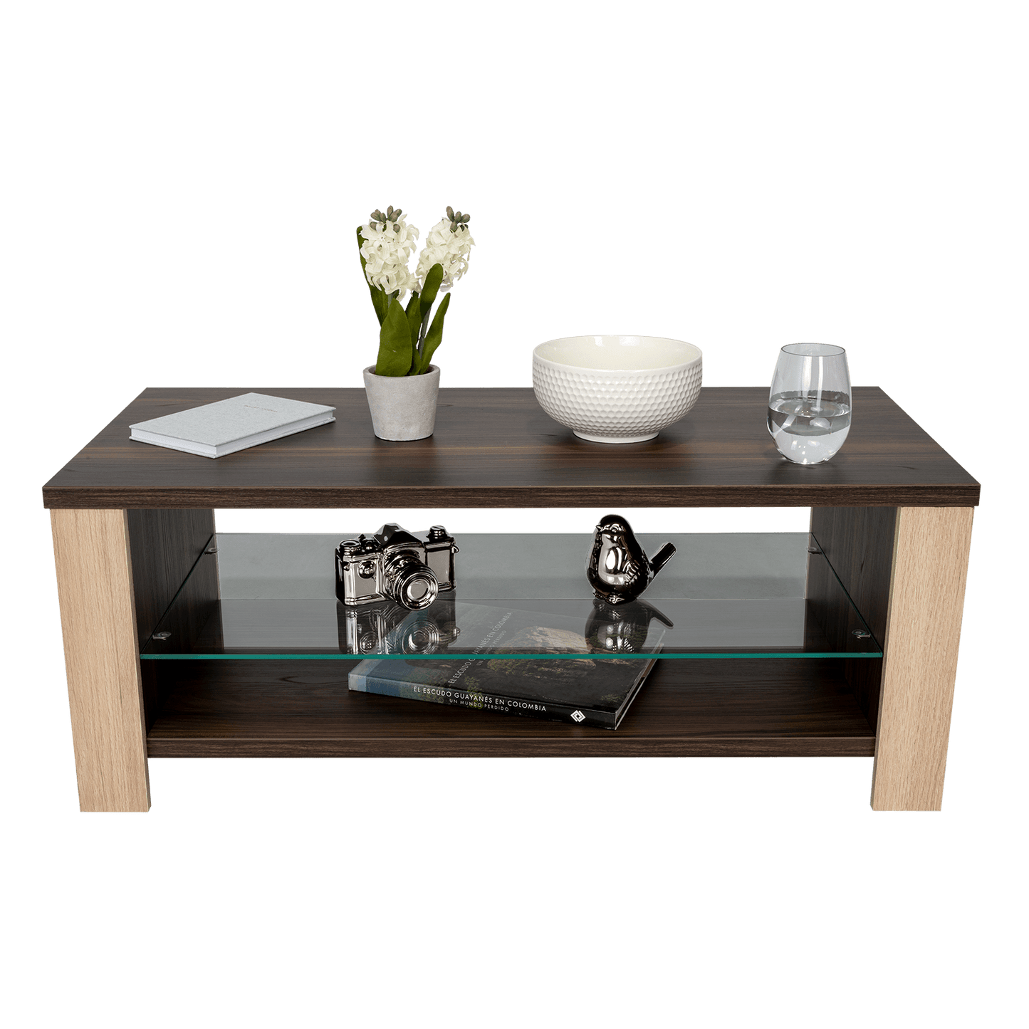 Mesa De Centro Thinka  Habano  Y Rovere