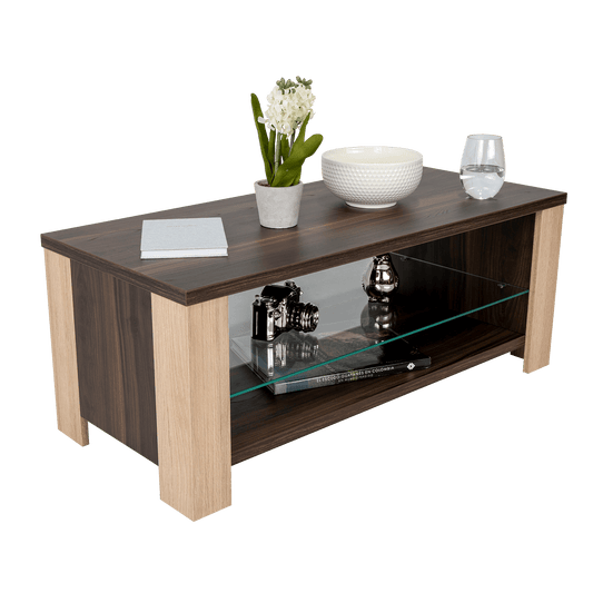 Mesa De Centro Thinka  Habano  Y Rovere
