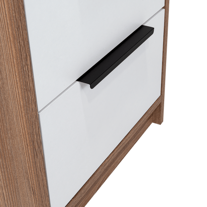 Mesa De Noche Okria Miel Y Blanco
